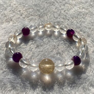 ルチルクォーツ・アメジスト ブレスレット