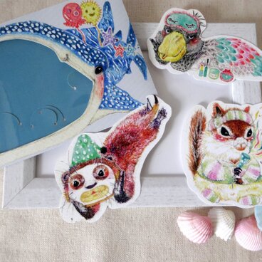 海の中でのパジャマパーティー　カード