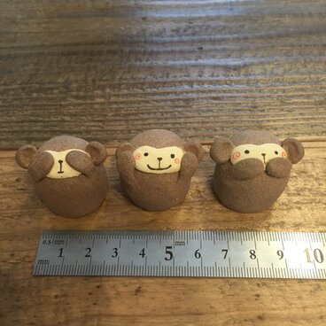 干支の置物＊猿＊焼締