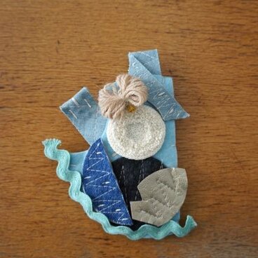 3WAYワッペン　海賊風　ベージュ