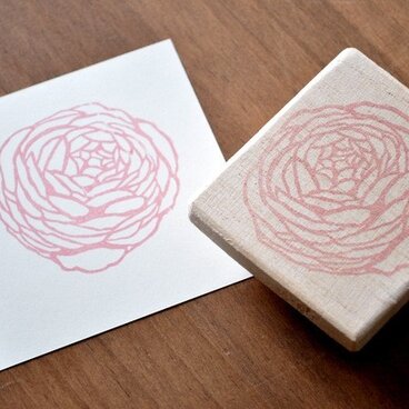 ラナンキュラスのスタンプ