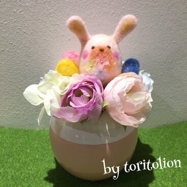 春のころころイースターアレンジメント（ピンク）