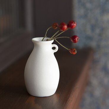 白のちいさな花器　770