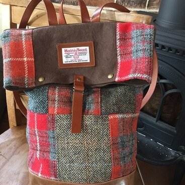 HarrisTweed×倉敷帆布パッチバックパック　