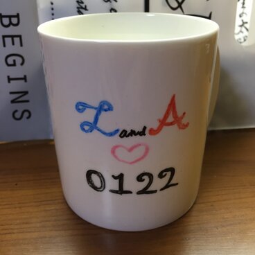 ハンドメイド イニシャルカップ