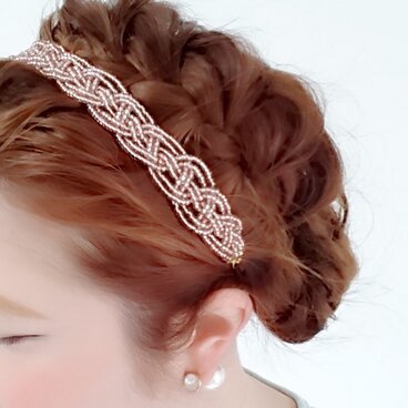 ビーズカチューム（クリアピンク）wide