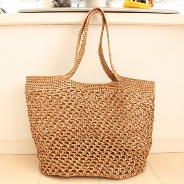 フィッシュネットトートバッグ　ゴールド