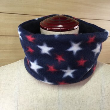 子供用ネックウォーマ(スターネイビー×黒)