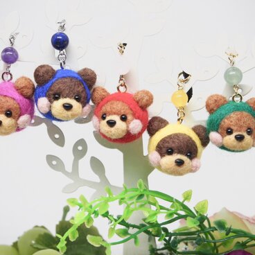 幸せのおまもり♪ くまレンジャー（ストラップorイヤフォンジャック）