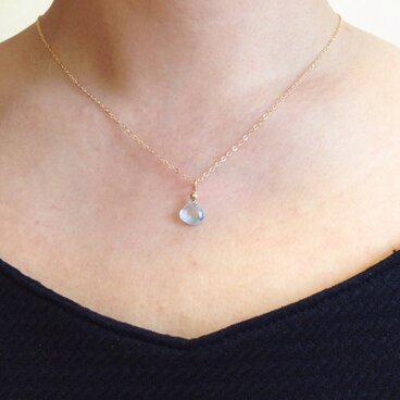 14kgf ブルートパーズのペンダント