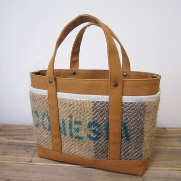 「コーヒーtote」S キャメル
