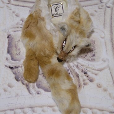 Fox muffler/Size：L#Vanilla latte/Eye：Rhinestone