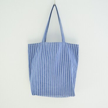 トートバッグ（ストライプブルー）