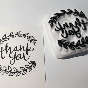 リーフthankyou＊消しゴムはんこ＊