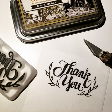 リーフthankyou＊消しゴムはんこ＊