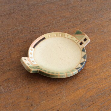 幾何学文様豆皿（丸）(No.265)