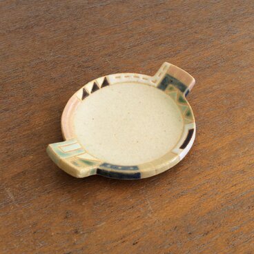 幾何学文様豆皿（丸）(No.266)