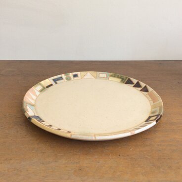 幾何学文様7寸皿(No.274)