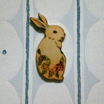 はなうさぎのブローチ