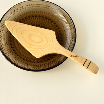 【木製】ひのきのケーキサーバー：コンパクトサイズ