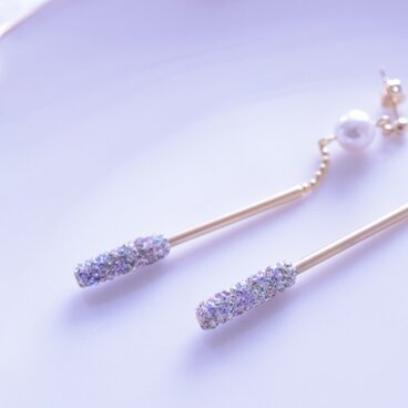 *受注販売*shiny-longstick　イヤリング（ピアスに変更可）