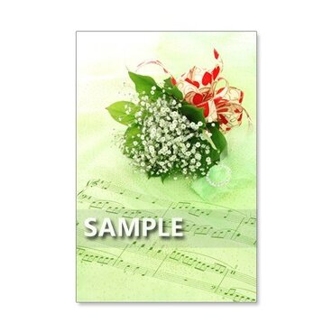 1076)　カスミソウ、ダリヤなどブーケやアレンジメント　 5枚組ポストカード