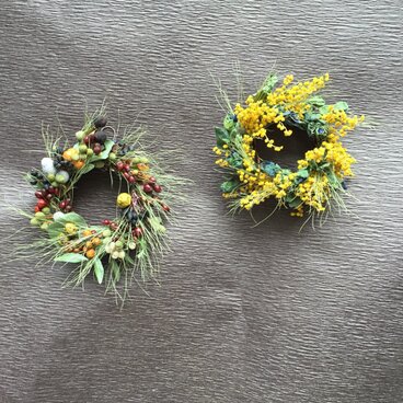 ミニリース ミモザ&みもの