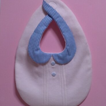 チェック柄　襟付きスタイ