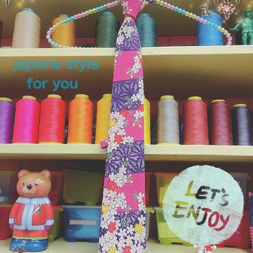 受注製作 [japone style ちりめん ネクタイ]