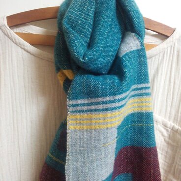 ＊手織り＊　天使の春待ちマフラー　みどり