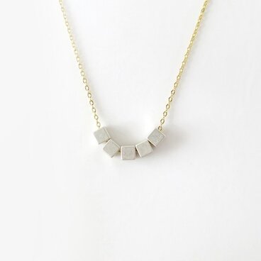 マットシルバーメタルネックレス No.702