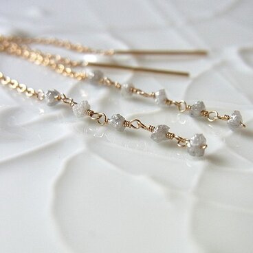 ダイヤモンドの原石＊アメリカンピアス k14gf