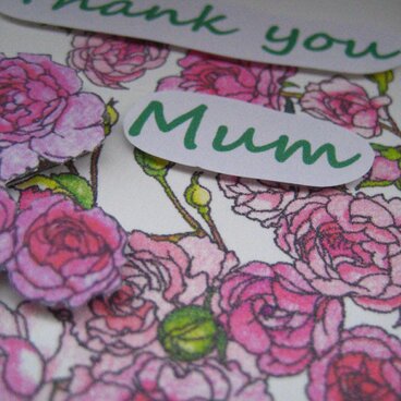 母の日カード 額縁入り 【春桃色】 カーネーション＆バラ＆ガーベラ（1枚）