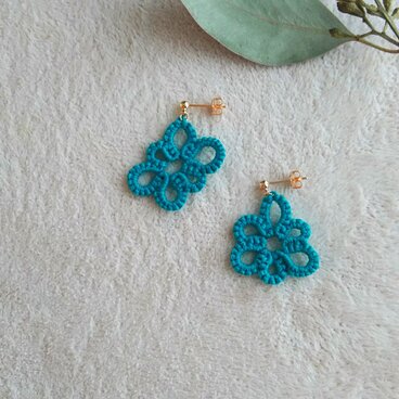 〖コハル〗ピアス　青緑