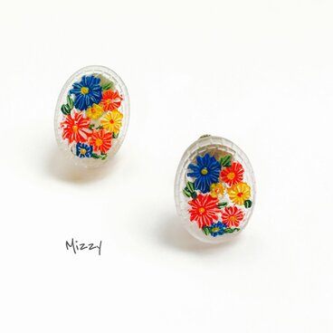 ドイツ製ヴィンテージガラス イヤリング