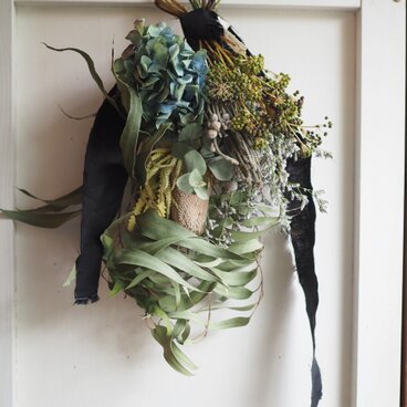 ユーカリのシャビーカラースワッグ