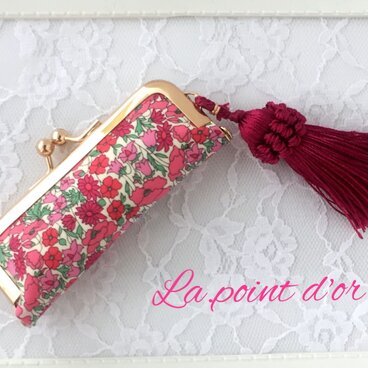 受注製作【LIBERTY】タッセル付 印鑑ケース