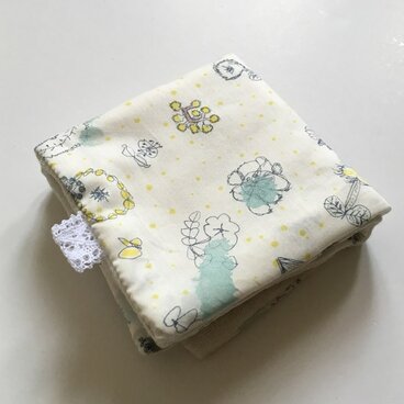 リバティ メモリーズオブレイン+６重ガーゼハンカチ