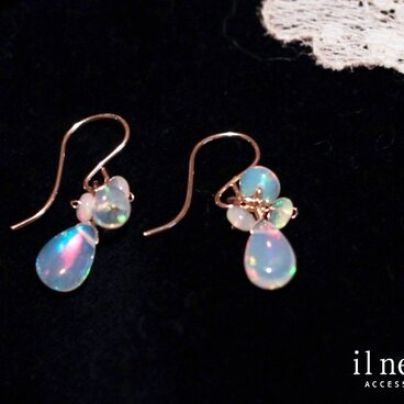 ピアス lucio［type:C］〜エチオピア産オパール〜