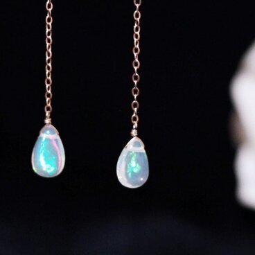 ピアス&イヤリング lucio［type:D］〜エチオピア産オパール〜