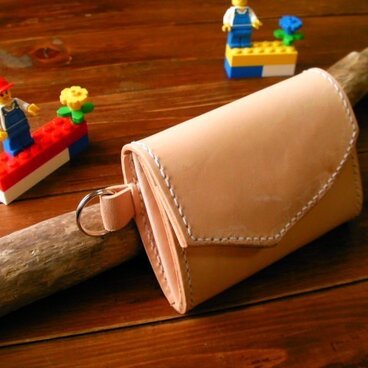 ヌメ革　お札+小銭入れ　　ミニ財布　一点物