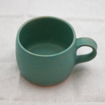 【SOLD OUT】陶器：トルコブルー（マット）のマグ