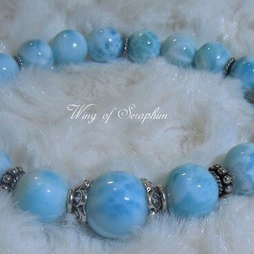 (ありす様専用オーダー)美麗3Aラリマー★ブレス（SV925）