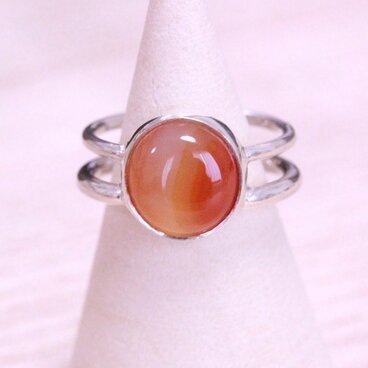 アゲートのシルバーリング