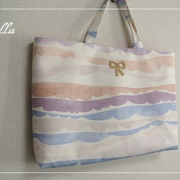 【受注制作】ゴールドリボンのバッグ