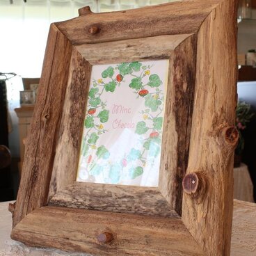 熊野産ヒノキと流木の額縁・2Lサイズのフォトフレーム（２）