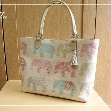 ゾウさんのパステルバッグ