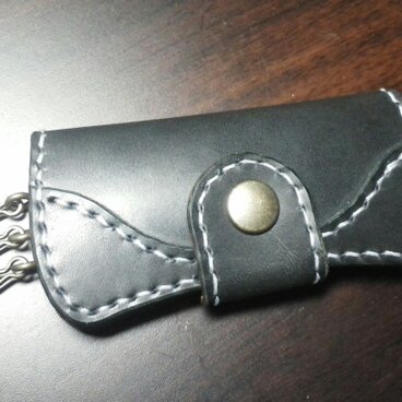 キーケース５　ブラックレザー　fuku.fuku.レザー