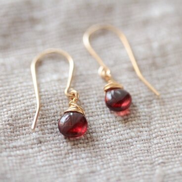 red large hook earrings