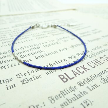 ラピスラズリとカレンシルバーのブレスレット　BR161